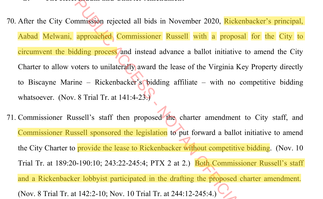 Court findings on circumventing competitive bidding